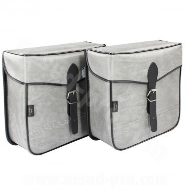 SACOCHE ARRIERE VELO SPORFABRIC S14 STYLE VINTAGE GRIS 30X30X11cm (LA PAIRE)