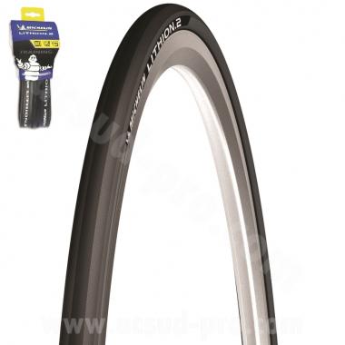PNEU VELO 700 x 23 MICHELIN LITHION 2 V3 GRIS FONCE 3x60TPI 220g TRINGLE SOUPLE TS (23-622)