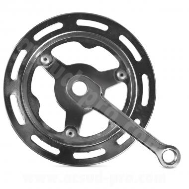 MANIVELLE DROITE L 110 32 DENTS + PC CLAVETTE AC.