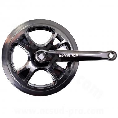 PEDALIER MONO PLATEAU 44 DENTS 170mm ACIER NOIR
