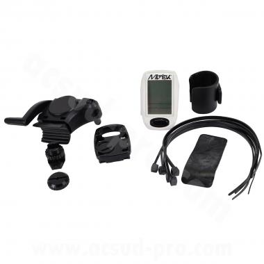COMPTEUR SANS FIL 15 FONCTIONS BLANC