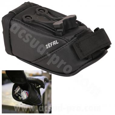 SACOCHE DE SELLE VELO ZEFAL IRON PACK 2 TF PACK S NOIR FIXATION RAIL DE SELLE