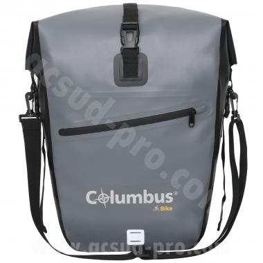 SACOCHE IMPERMEABLE COLUMBUS POUR PORTE BAGAGES 20L GRIS/NOIR 42X28X18