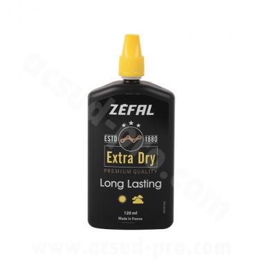 LUBRIFIANT ZEFAL EXTRA DRY WAX POUR LA CHAINE POUR CONDITION SECHE OU POUSSIEREUSE- 120ML