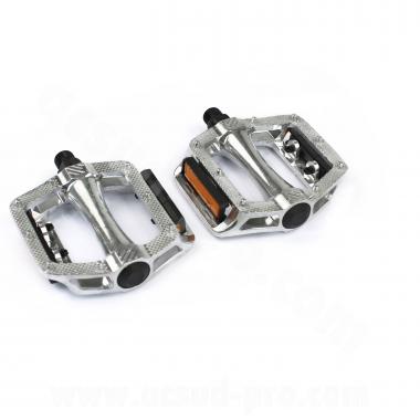 PEDALE VELO BMX WTP ARGENT FILETAGE 1/2 (LA PAIRE)