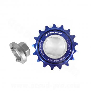 ROUE LIBRE 1V. MONOVITESSE 16 DENTS TOKEN BLEU