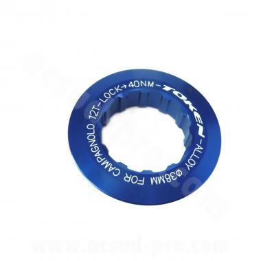 ECROU DE CASSETTE TOKEN CAMPAGNOLO 12 DENTS BLEU