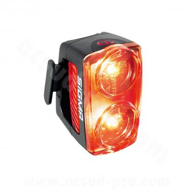 ECLAIRAGE VELO USB ARRIERE SUR TIGE DE SELLE SIGMA BUSTER RL 150 - PORTEE 2000M - FONCTION FLASH ET FEU STOP