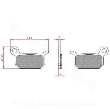 PLAQUETTE DE FREIN VELO BRENTA ORGANIQUE COMPATIBLE FORMULA B4