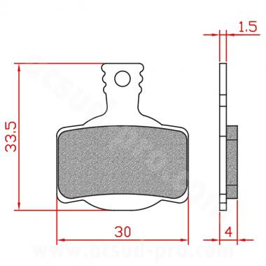 PLAQUETTE DE FREIN VELO BRENTA ORGANIQUE COMPATIBLE MAGURA MT2-4-6-8