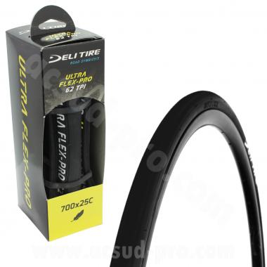 PNEU VELO 700 x 25C DELI SA-205 NOIR TRINGLE SOUPLE TS (25-622)
