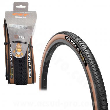 PNEU VELO 700 x 38 GRAVEL CST PIKA NOIR BANDE ANTI-CREVAISON 5MM TRINGLES SOUPLES TUBELESS READY (40-622)