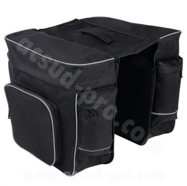SACOCHE VELO DOUBLE ARRIERE TISSU 38L