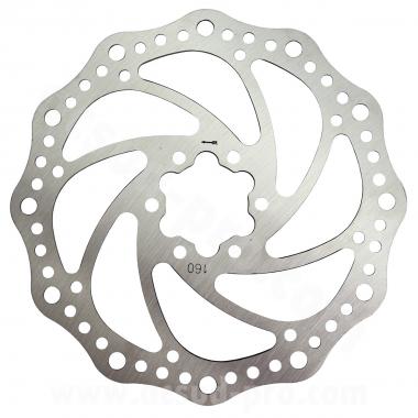 DISQUE FREIN VELO TNT MHZ 160 AVANT (6 TROUS)