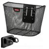 PANIER AVANT CLIPSABLE KLICKFIX UNI NOIR (35X26X25CM) + PLATINE FIXE CINTRE Ø22-26