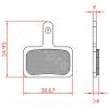 PLAQUETTE DE FREIN VELO BRENTA ORGANIQUE COMPATIBLE SHIMANO DEORE M515.M525.M495.M475.M465.M486. TEKTRO AURIGA - COMPATIBLE VELO TNT FREQUENCE ET TNT MHZ