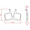 PLAQUETTE DE FREIN VELO BRENTA ORGANIQUE COMPATIBLE MAGURA MT5. MT5 PRO. MT TRAIL SPORT (avant)