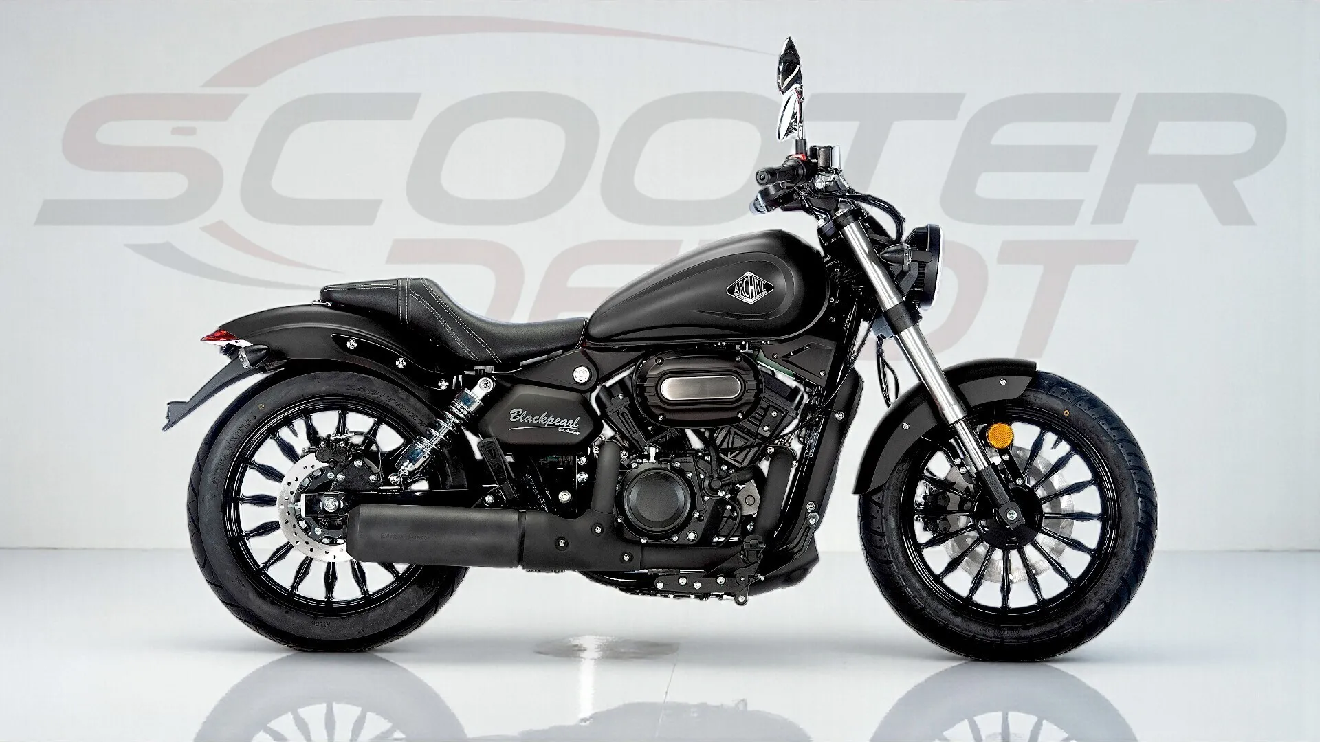 ARCHIVE BLACKPEARL 125 Noir Mat-Moto 125 néo-rétro élégante