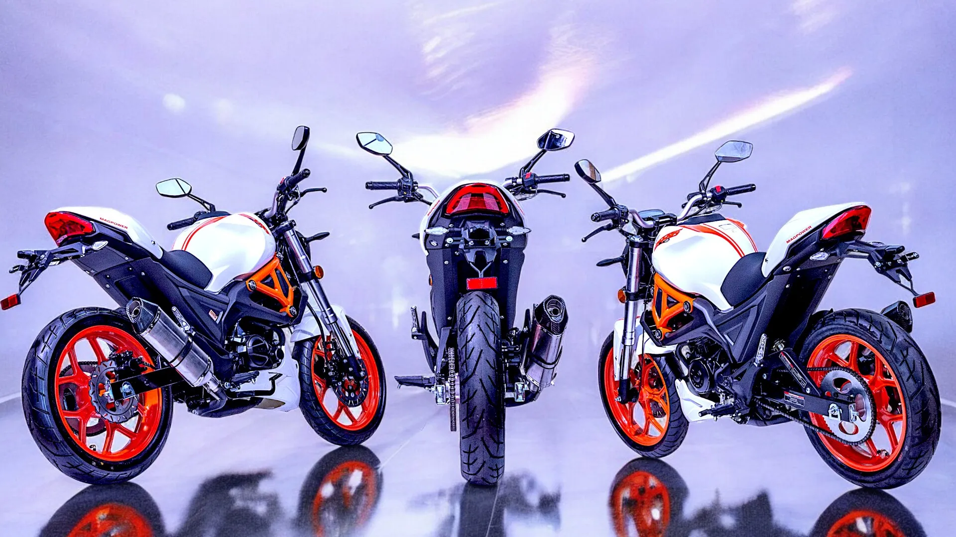 MAGPOWER BIGGERS 50cc blanche - Le roadster 50 de caractère