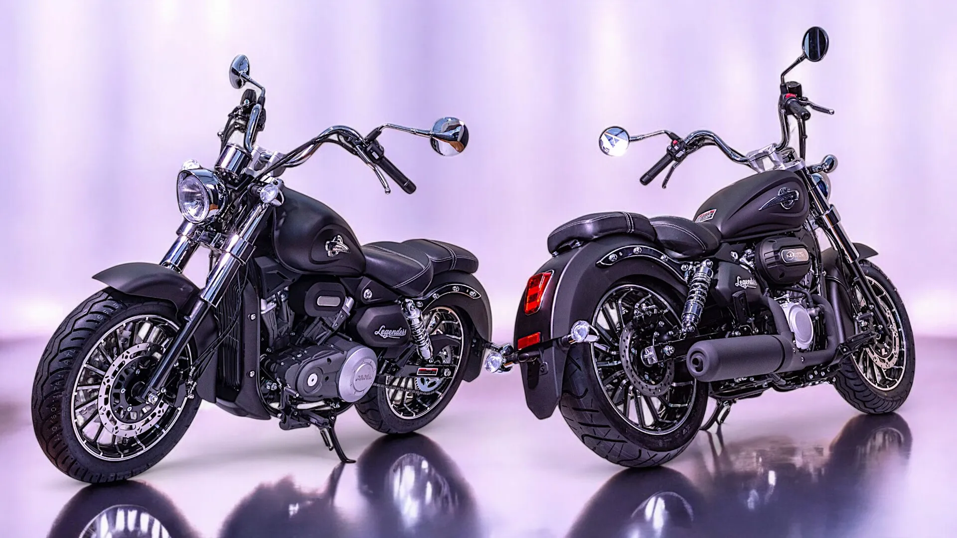 MAGPOWER 125CC LEGENDERS noir mat- moto 125cc custom vintage