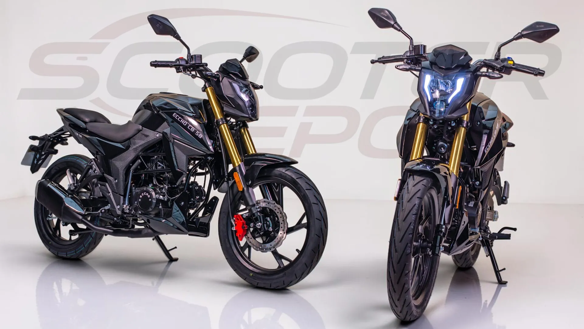 ECCHO CB 50 BLACK 2027 – Moto 50cc basse, légère, et Full LED