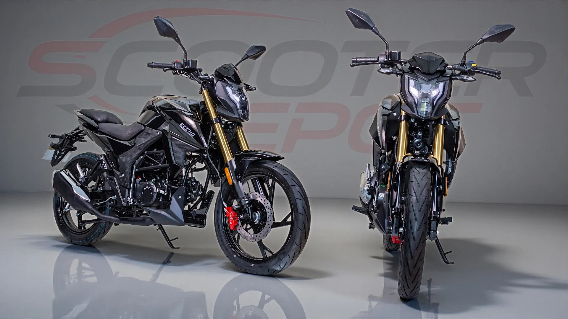 Moto 50cc ECCHO CB 50 : Look Full Black & Selle Basse 750mm