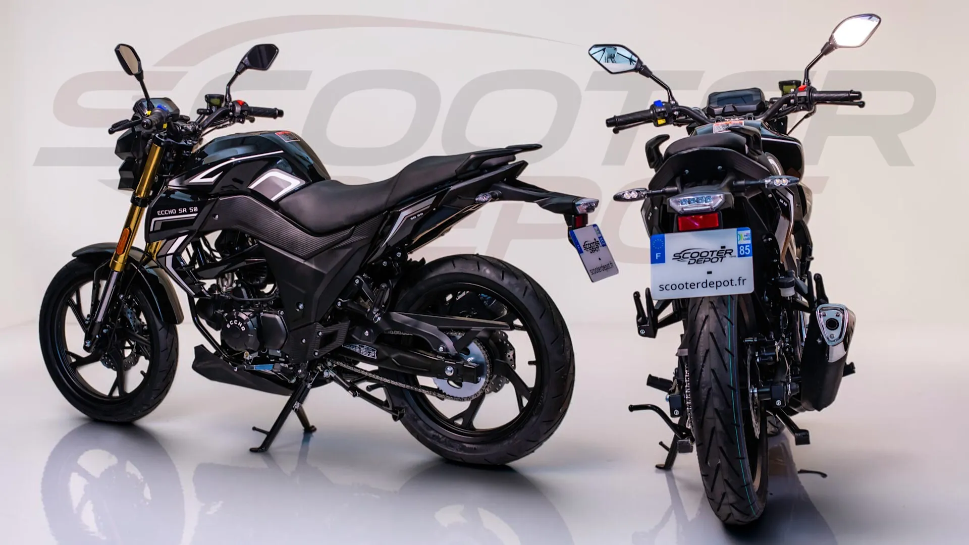 ECCHO SR 50 GHOST 2027 – Moto 50cc Full LED look MT roadster