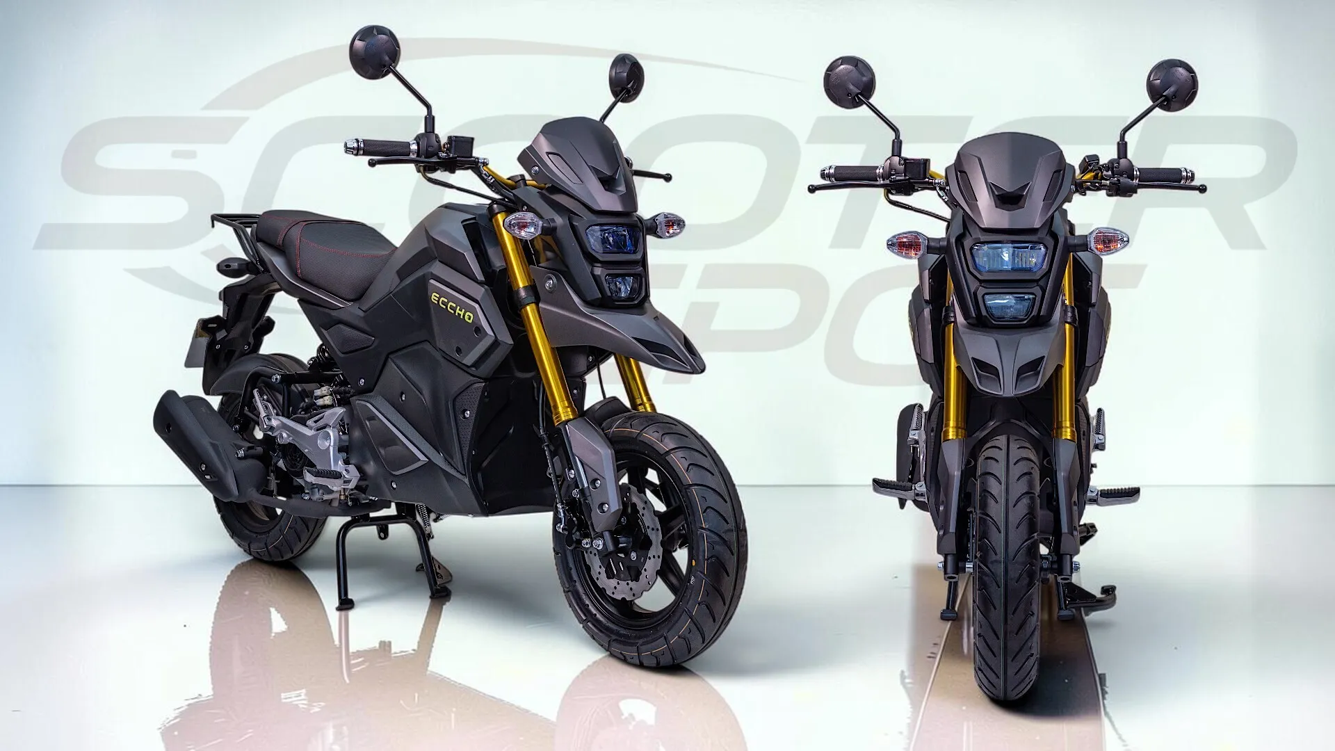 ECCHO STRIKE 50 Gris Mat - Moto 50cc 4T Automatique Moderne