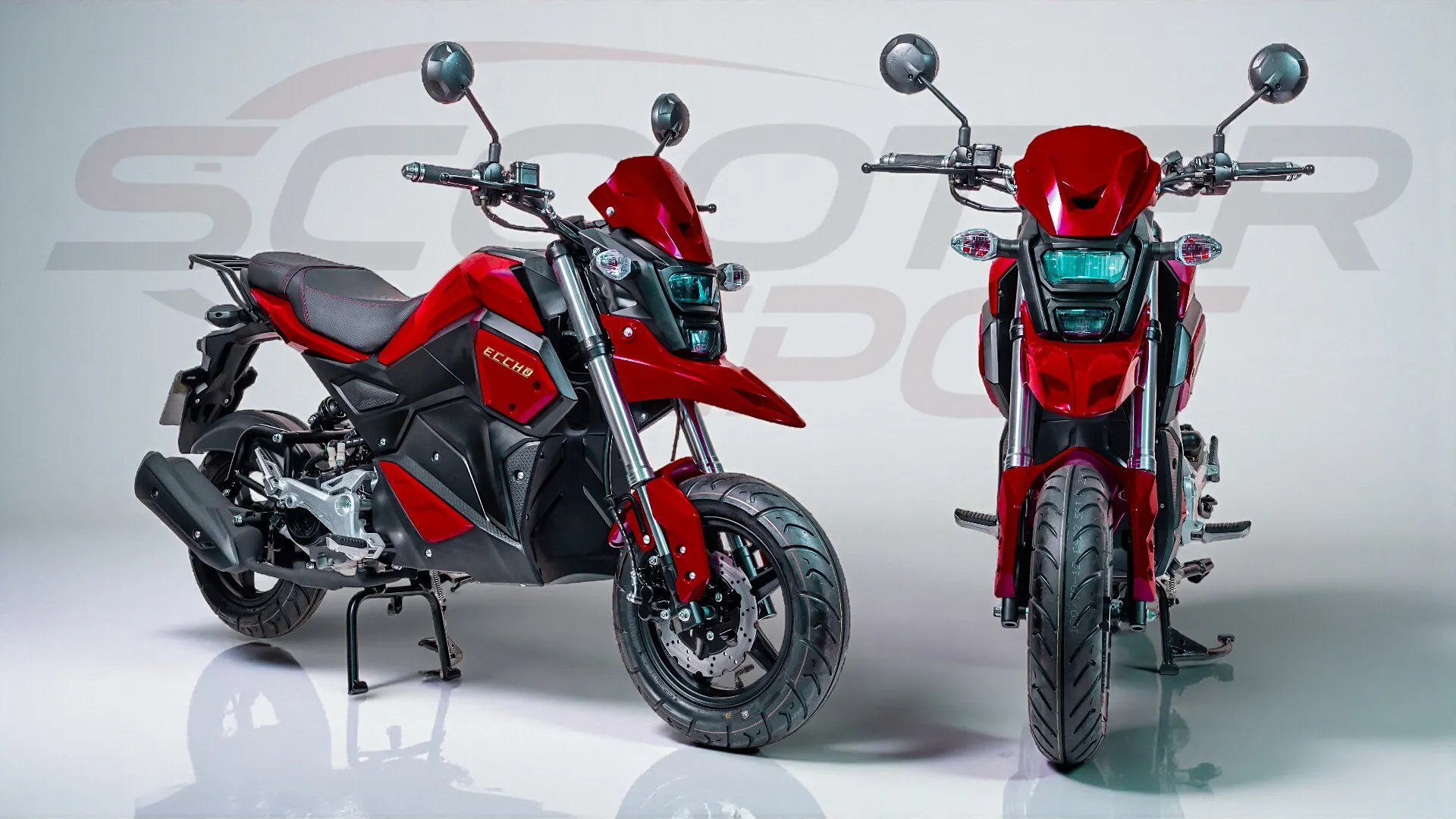 ECCHO STRIKE 50 RED-Moto 50cc automatique de petit gabarit