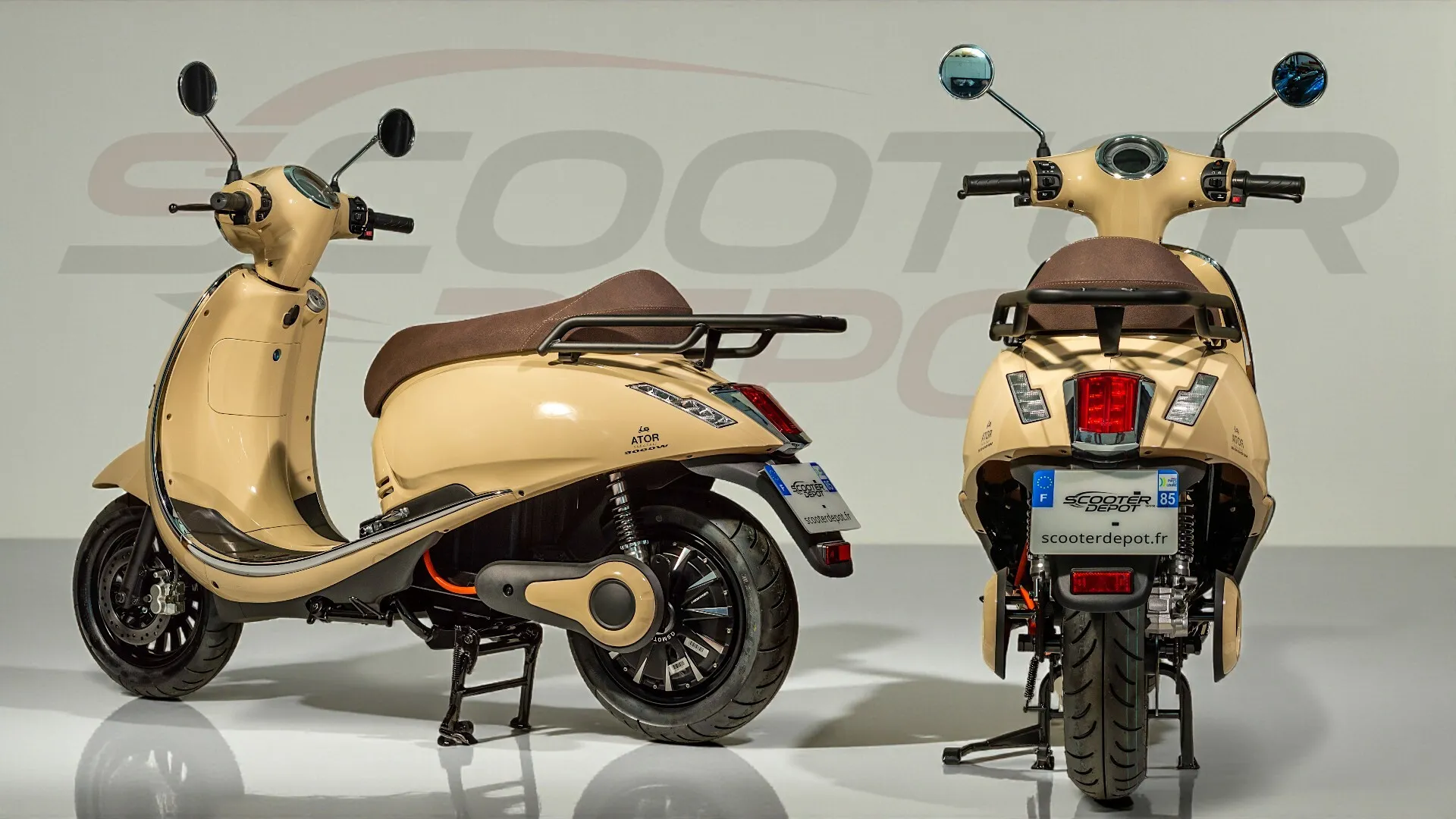 ATOR CITIO 3000 Beige – scooter électrique puissant en 50cc