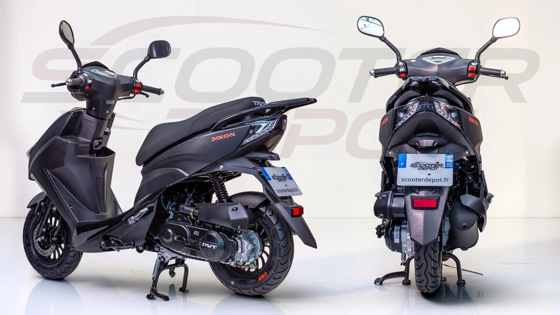 Scooter 50 TNT MOTOR DIXON 10 Pouces Noir Mat 2026 Euro 5 plus