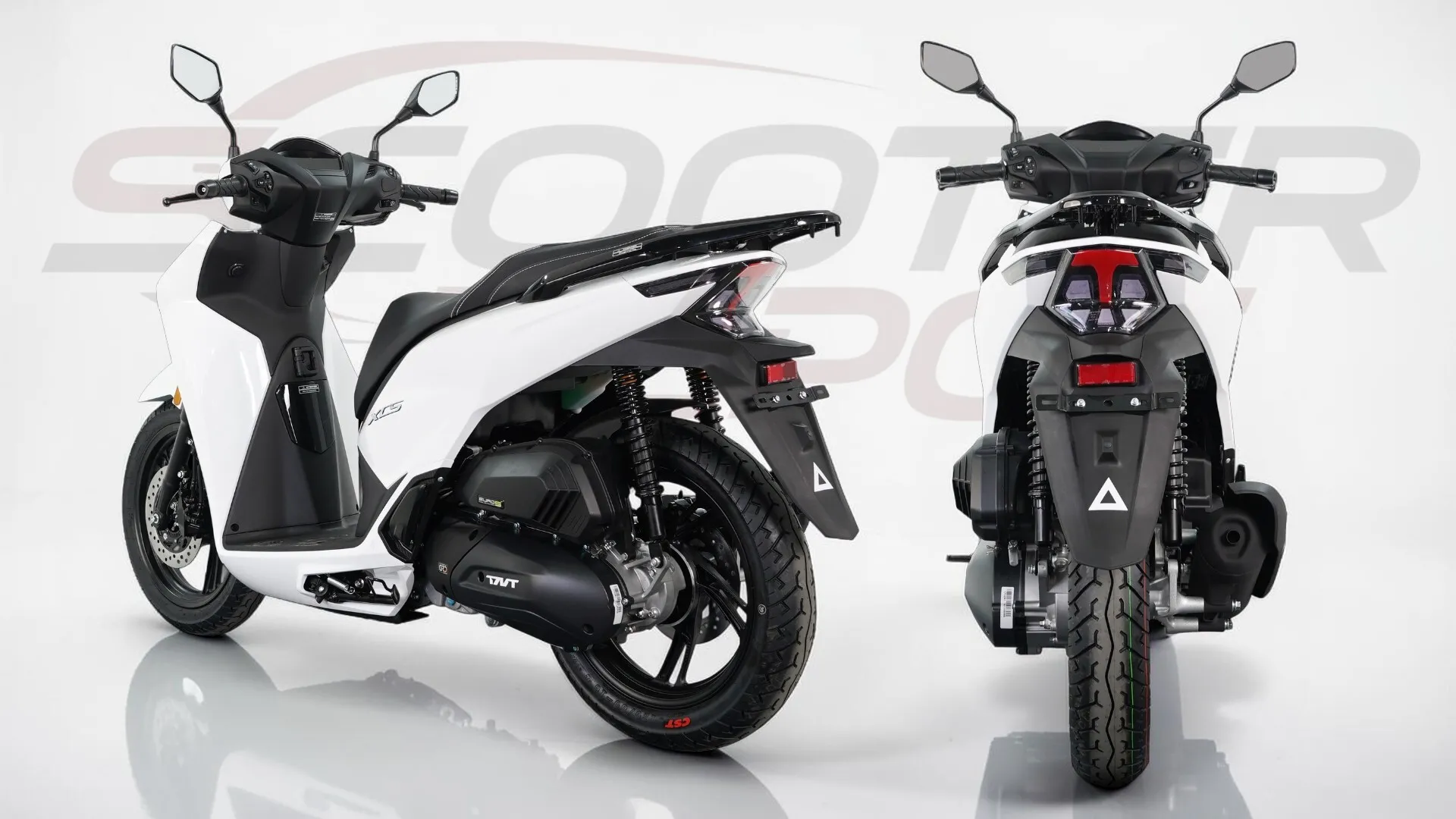 TNT MOTOR XCS 125 Blanc : Scooter Grandes Roues 16 pouces 