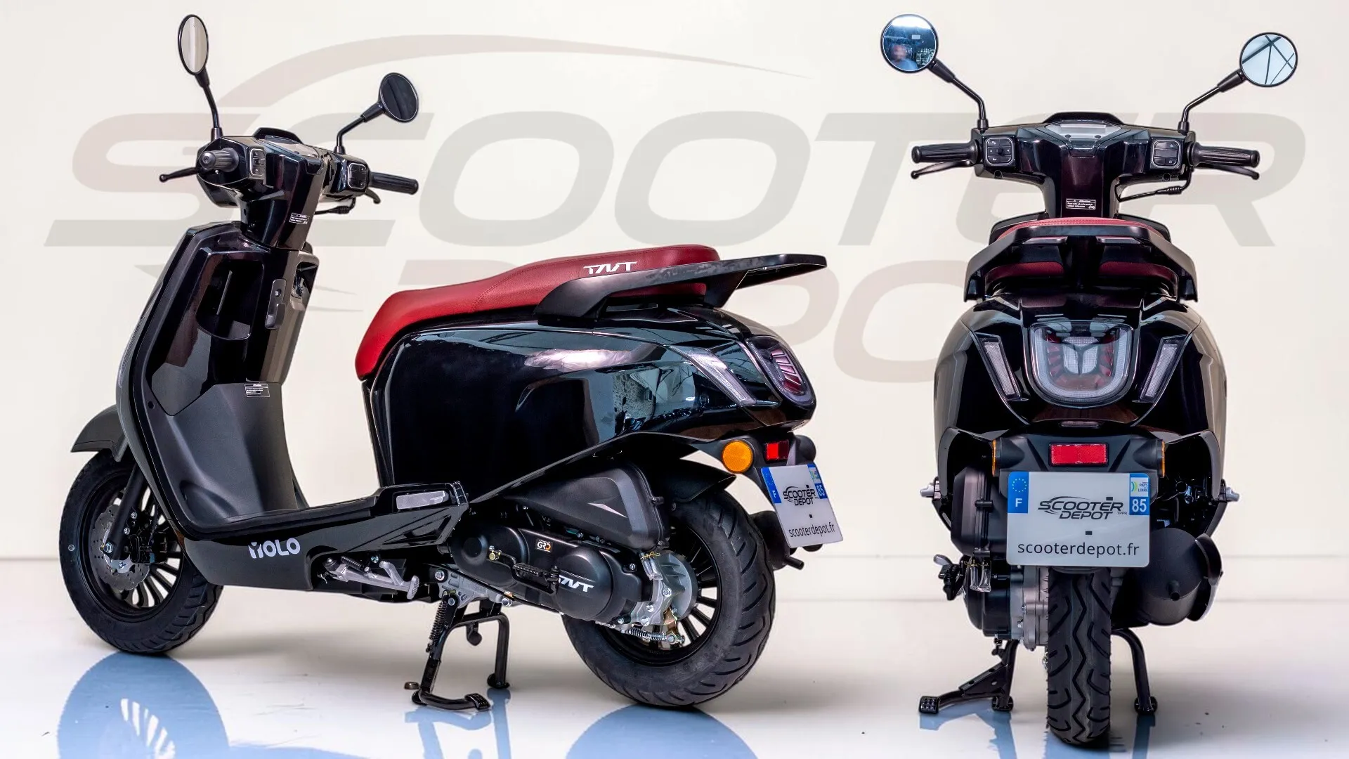 TNT MOTOR YOLO 50cc Noir : Scooter Vintage Moderne Euro 5+