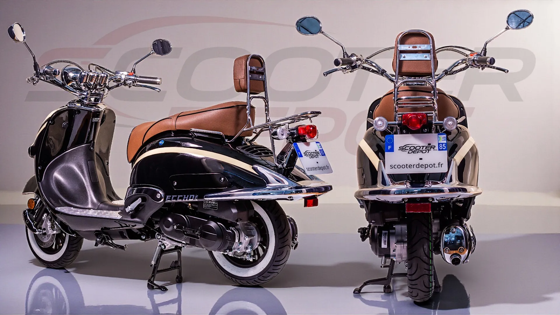 La Choupette Heritage BLACK - Scooter vintage 50cc chic