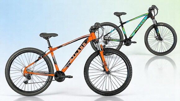 Velo MYLAND 24 POUCES VTT REACTION ORANGE CADRE ACIER 3X6V