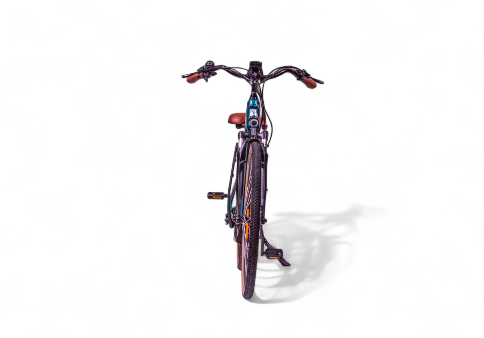 Vue 360° le vélo électrique BYKKI CELLO 700 vert métallisé