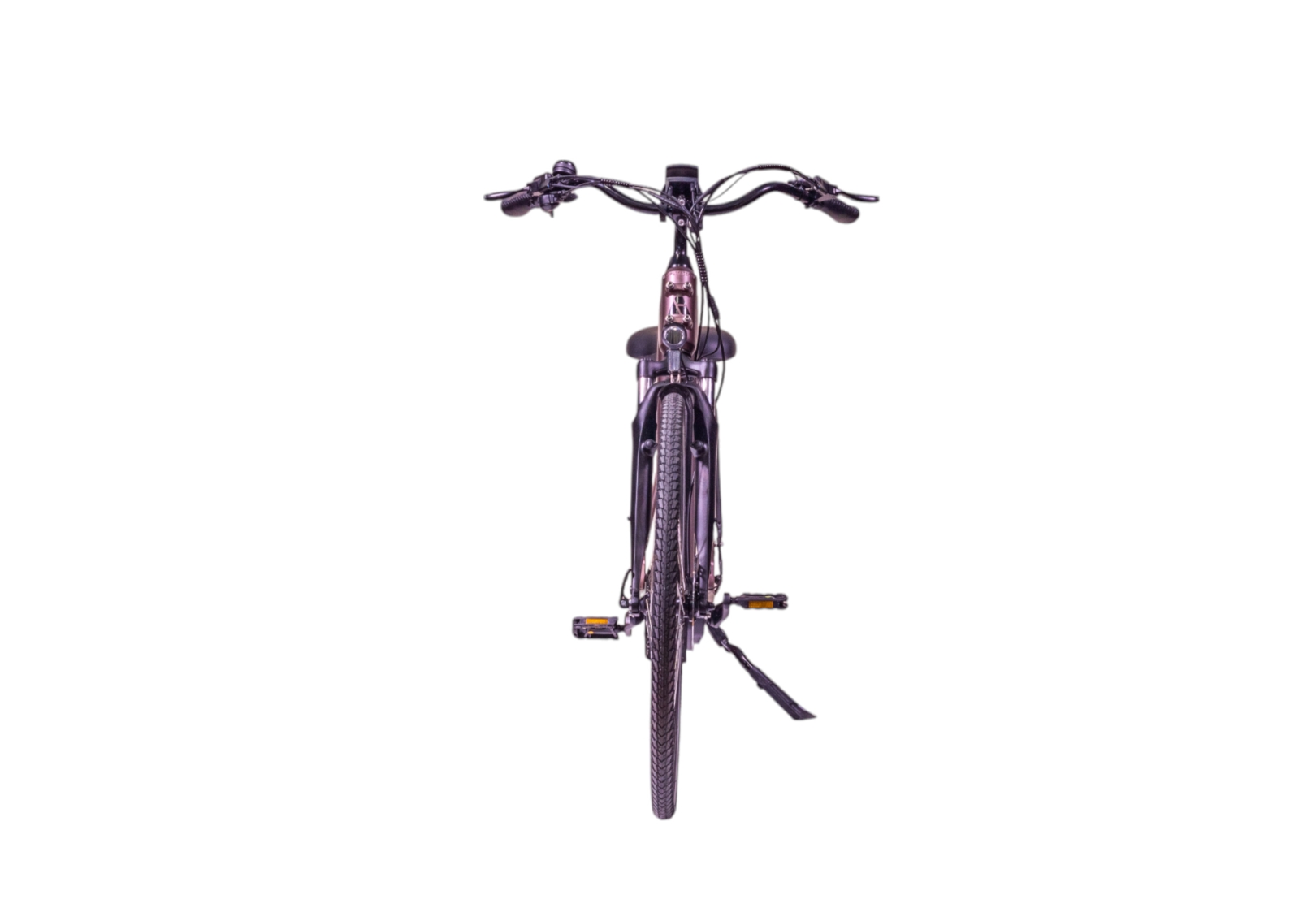 Vue 360° le vélo électrique BYKKI CELLO 700 rose métallisé